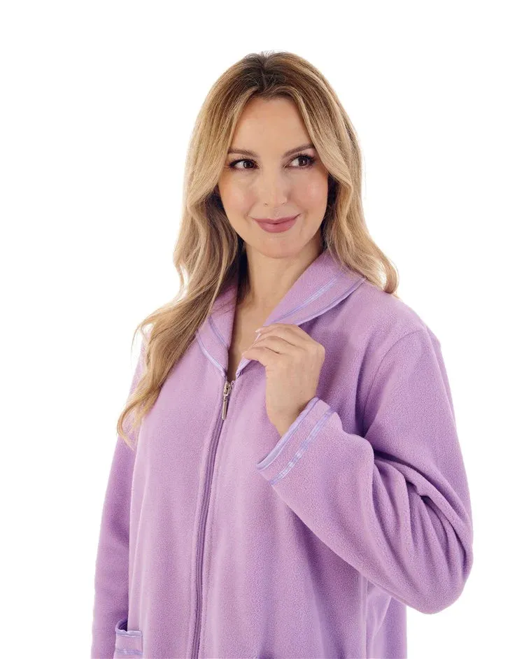 Slenderella Polar Fleece Full Zip Dressing Gown 46"
