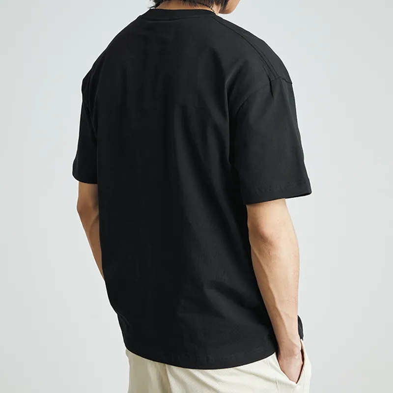 STRIPED CROPPED RETRO COTTON BLACK & WHITE TEE