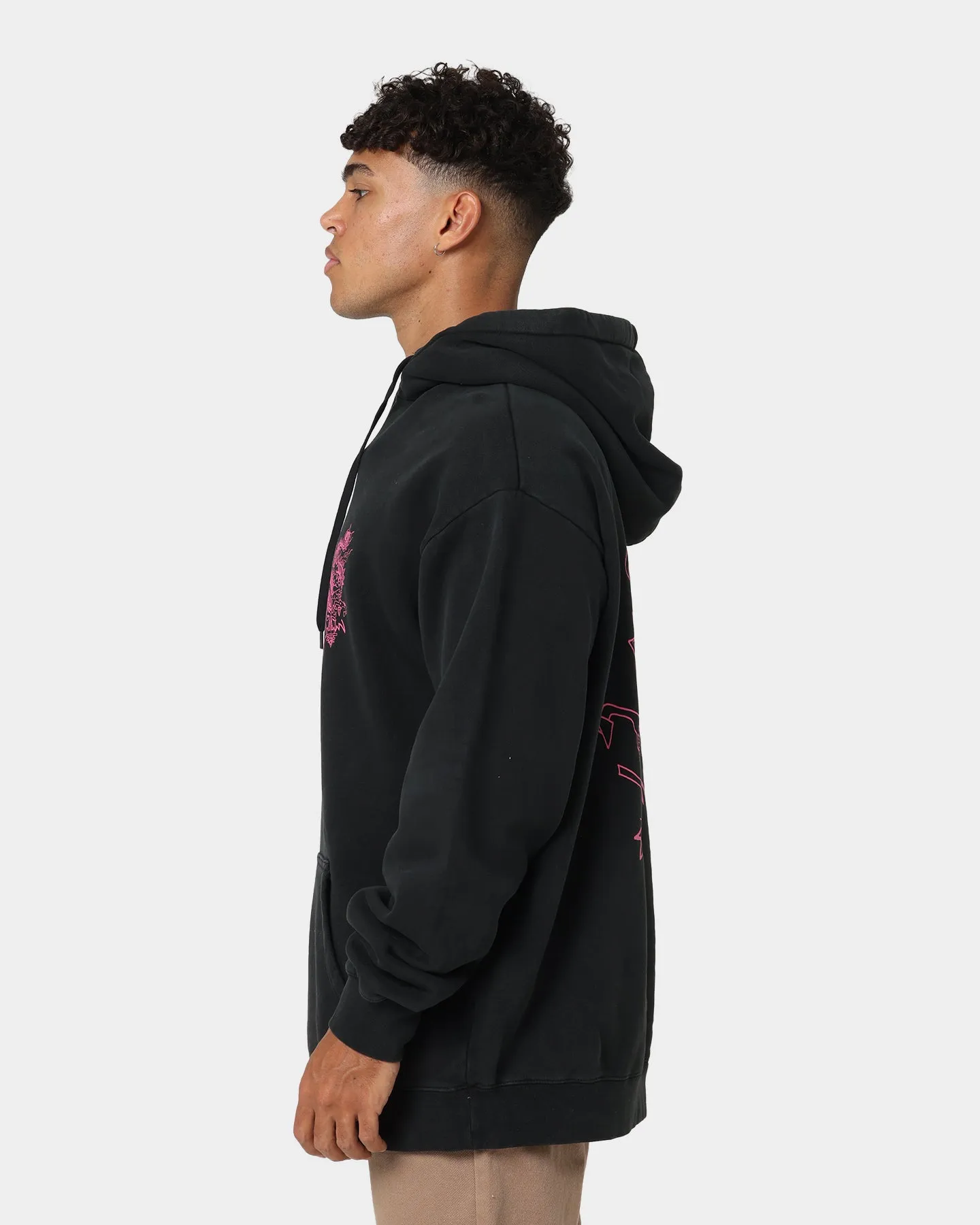 Stussy Script Dragon Hoodie Pigment Black