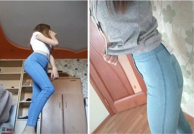 VenusFox Push Up Vintage High Waist Jeans