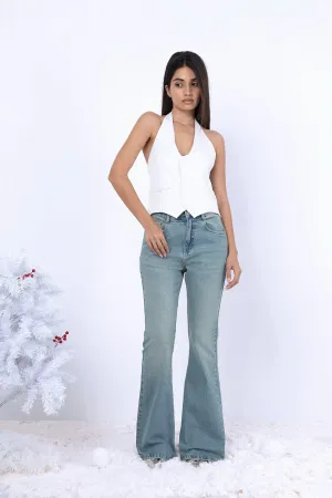 Vintage Wash Bootcut Jeans