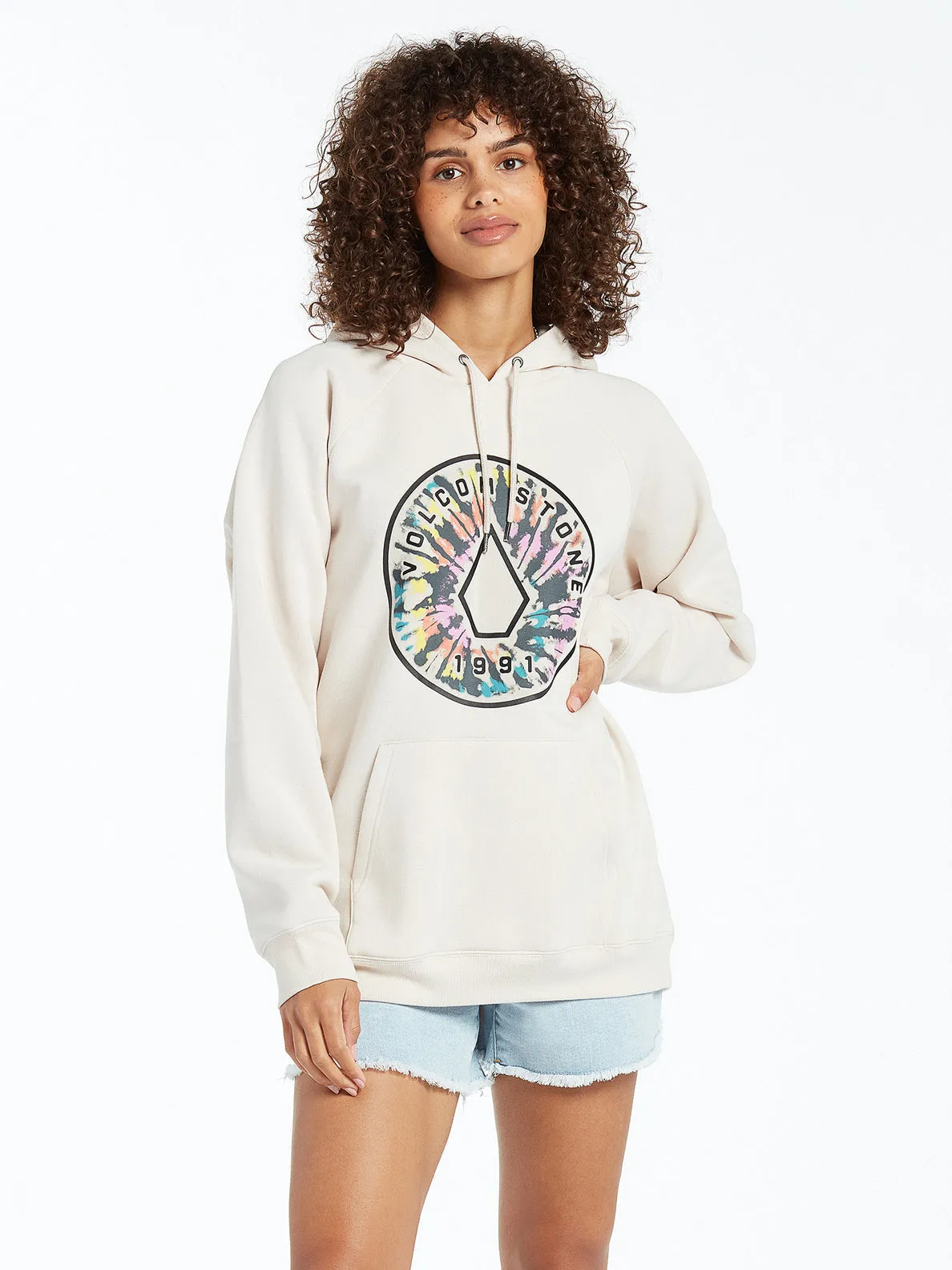 Volcom Truly Stoked BF Sweatshirt-Bone