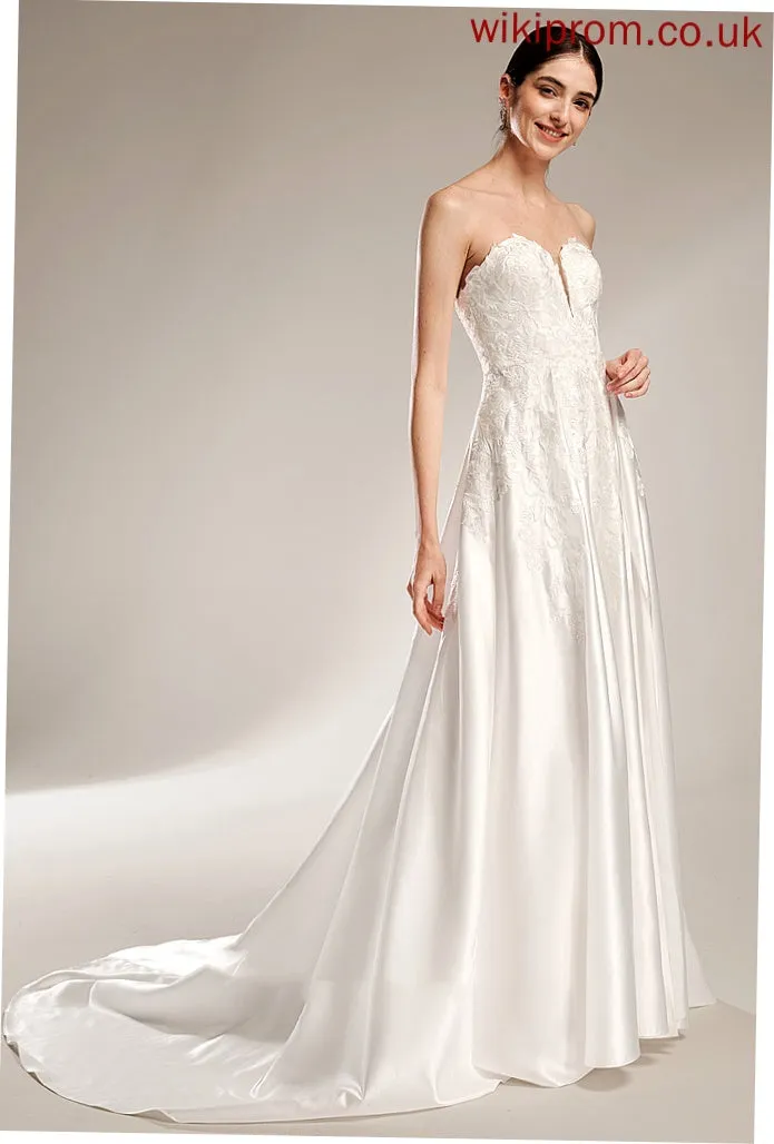 Wedding Dresses Sweetheart Chapel Front Train With Nadia Wedding Ball-Gown/Princess Split Dress