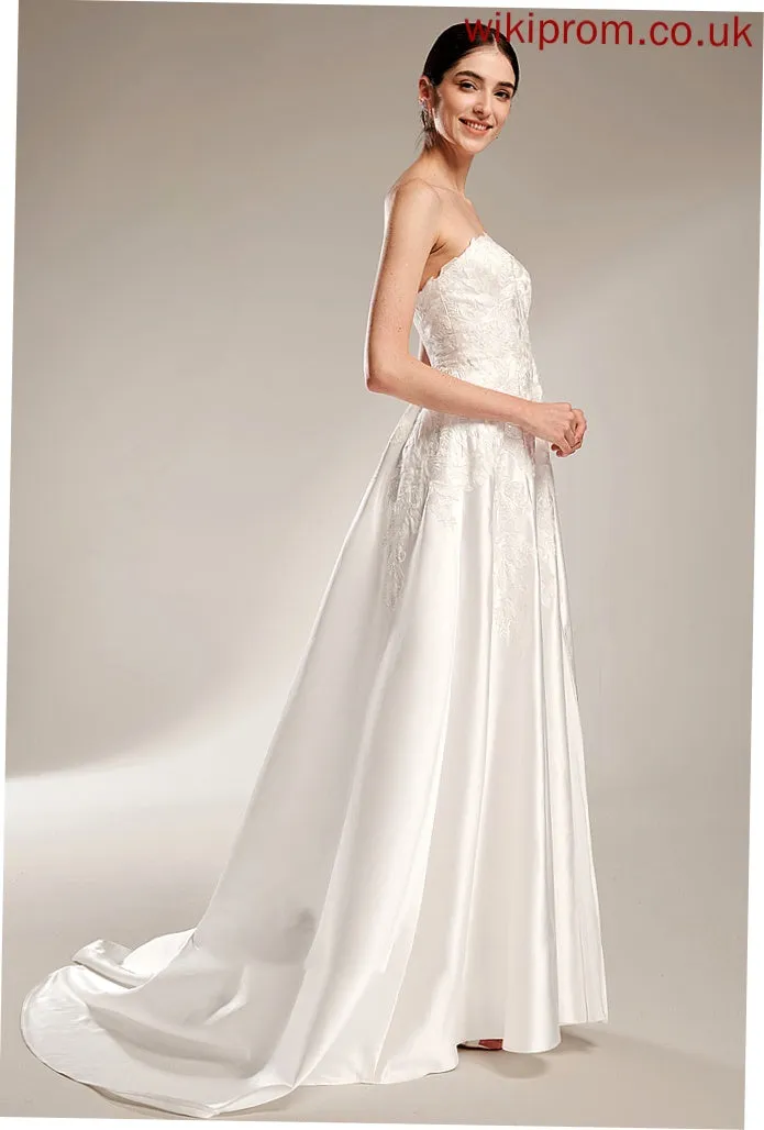Wedding Dresses Sweetheart Chapel Front Train With Nadia Wedding Ball-Gown/Princess Split Dress