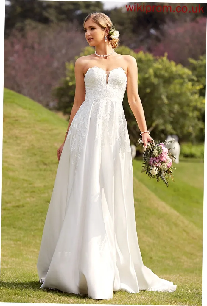 Wedding Dresses Sweetheart Chapel Front Train With Nadia Wedding Ball-Gown/Princess Split Dress