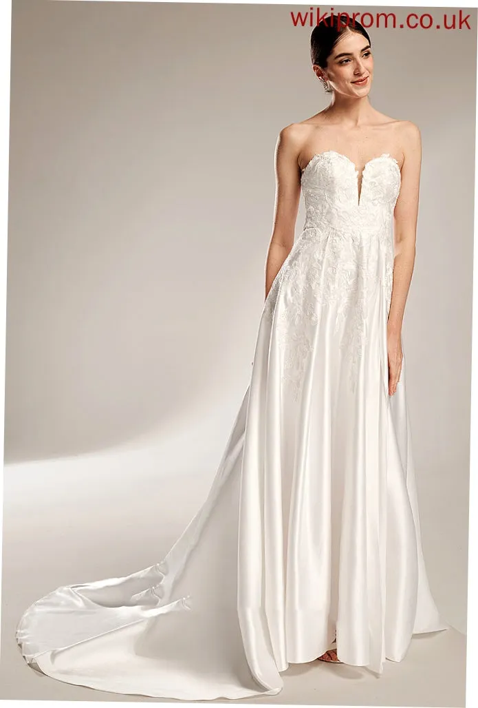 Wedding Dresses Sweetheart Chapel Front Train With Nadia Wedding Ball-Gown/Princess Split Dress