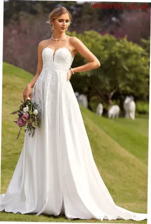 Wedding Dresses Sweetheart Chapel Front Train With Nadia Wedding Ball-Gown/Princess Split Dress