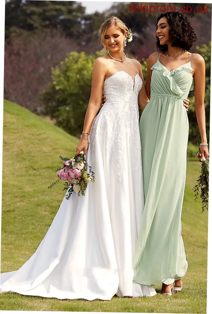 Wedding Dresses Sweetheart Chapel Front Train With Nadia Wedding Ball-Gown/Princess Split Dress