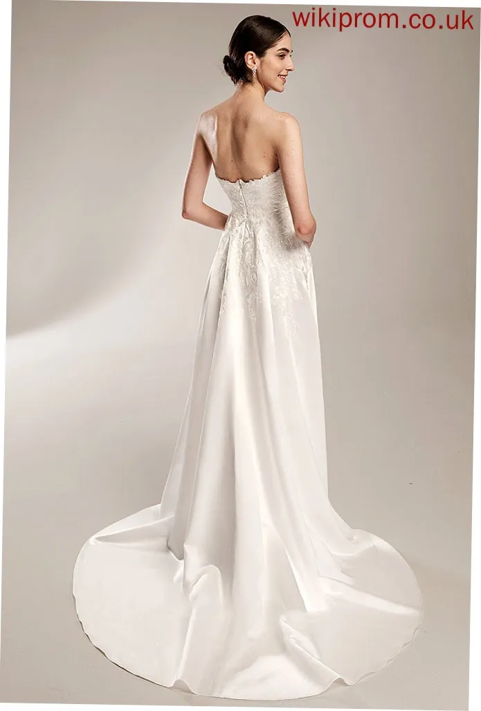 Wedding Dresses Sweetheart Chapel Front Train With Nadia Wedding Ball-Gown/Princess Split Dress