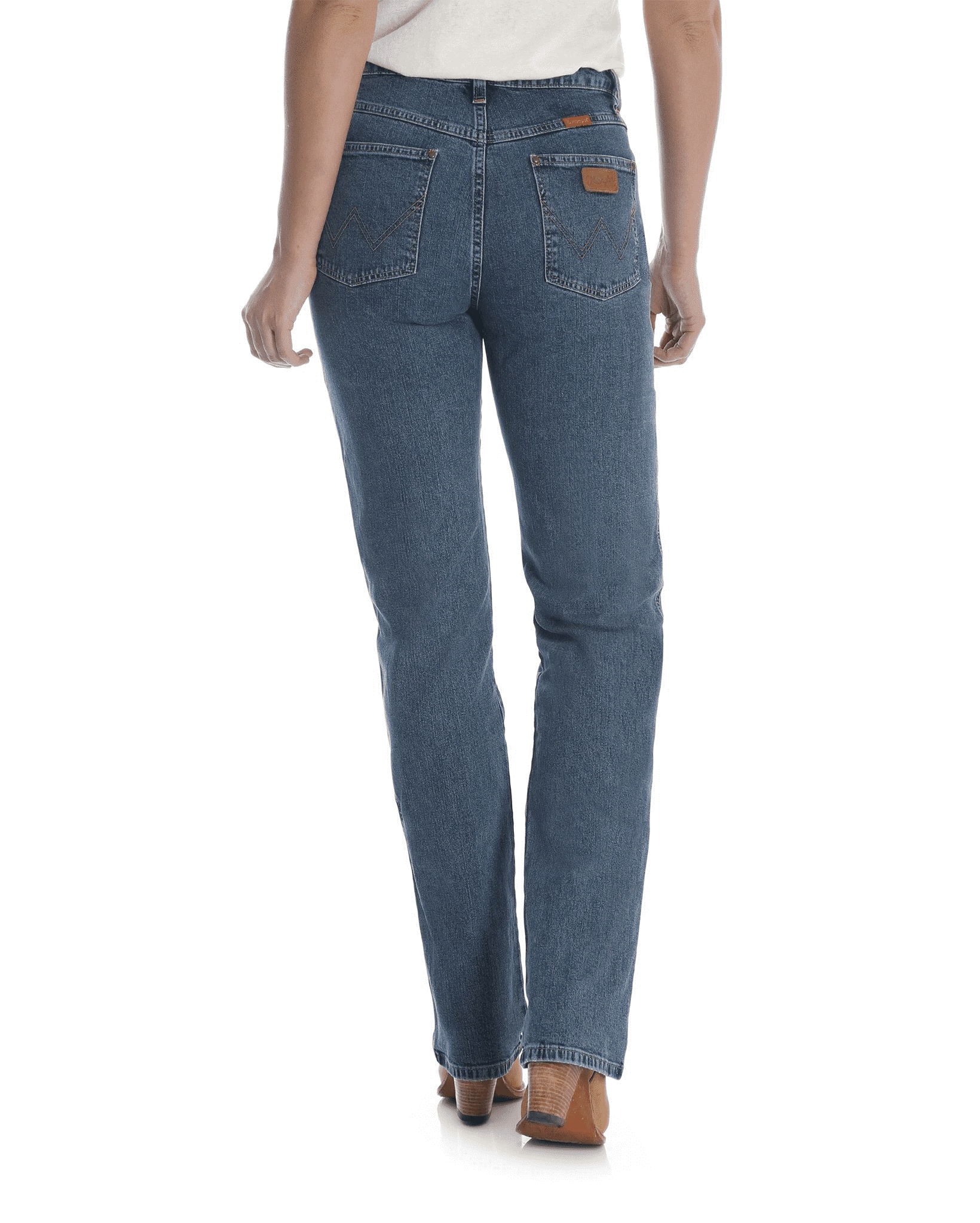 WRANGLER WOMENS COWBOY CUT SLIM FIT STRETCH JEAN IN STONEWASH  STYLE 18MWZSW