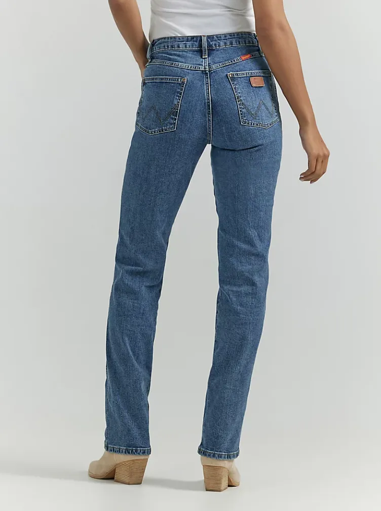 WRANGLER WOMENS COWBOY CUT SLIM FIT STRETCH JEAN IN STONEWASH  STYLE 18MWZSW